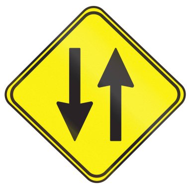 Trafik uyarı işaretleri karşıt Uruguay içinde kullanılan