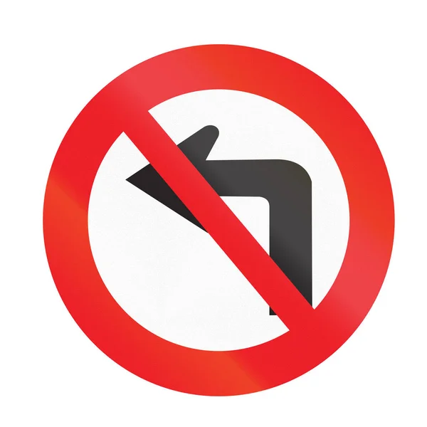Road sign used in Uruguay - No Left Turn — Stock Photo, Image