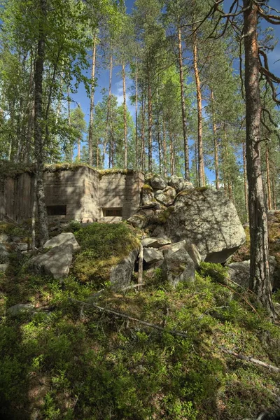 Elhagyott világháború bunker Vaermland, Svédországban. Ez az úgynevezett Skans 176 Dypen — Stock Fotó