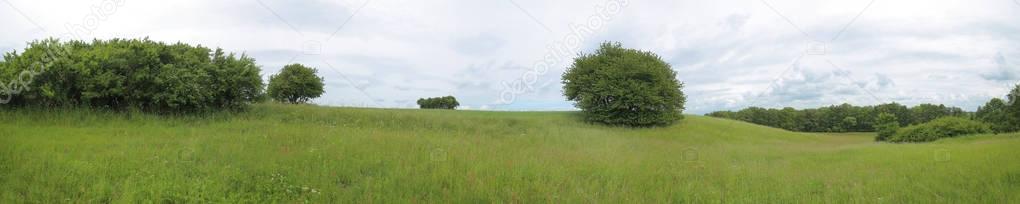 Megalithic tombs Sassen 3, 4 and 2 and tumulus Sassen in Mecklenburg-Vorpommern, Germany