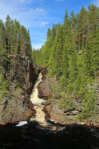 Vaermland, İsveç'te bulunan Digerfallet şelale — Stok fotoğraf