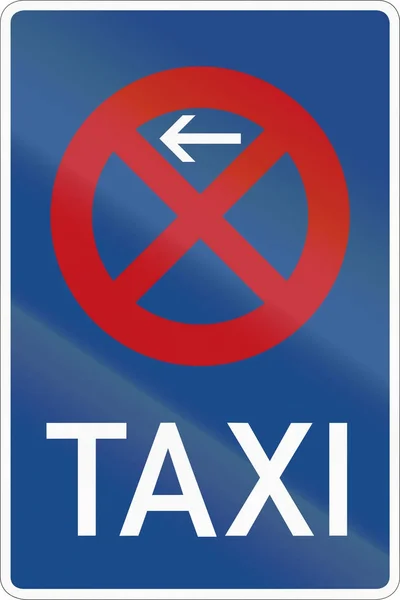 Segnaletica stradale tedesca - Taxi - Nessun arresto — Foto Stock