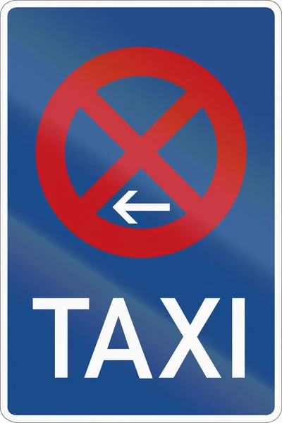 Saksan liikennemerkki - Taksiasema - Ei pysähdyksiä — kuvapankkivalokuva