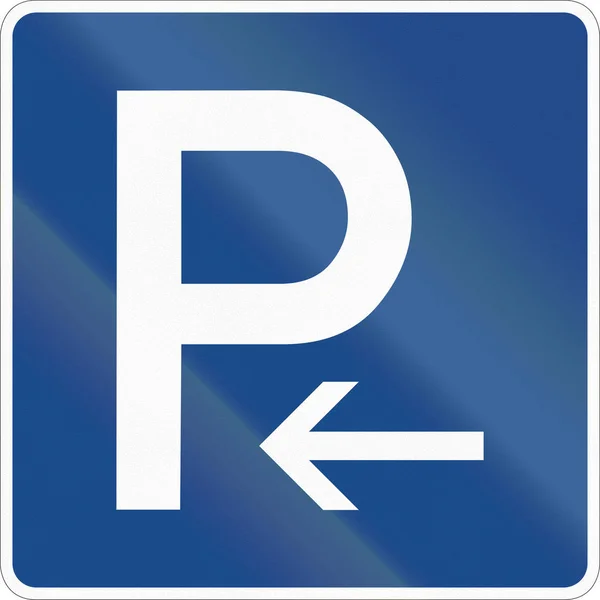 Немецкий дорожный знак - Начало парковки — стоковое фото