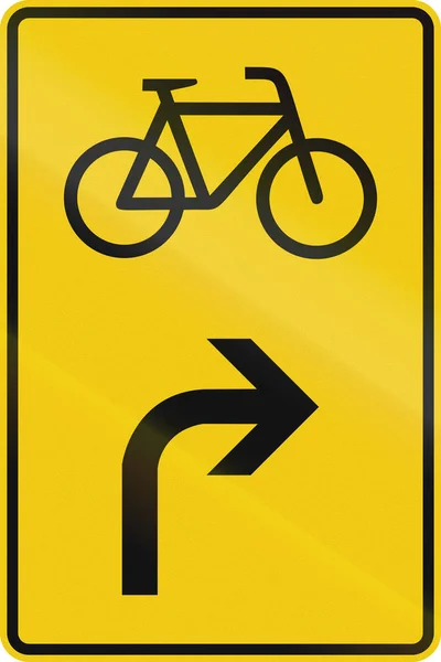 German direction sign for route for cyclists — Stock Photo, Image