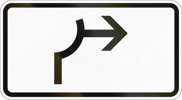 German supplementary road sign - Exit from roundabout — Stock Photo, Image