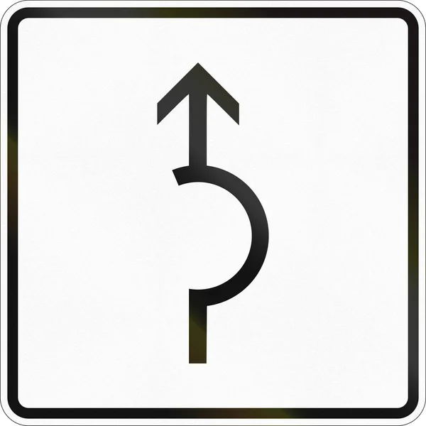 Γερμανικά συμπληρωματικών οδικών σύμβολο - έξοδο από τον κυκλικό κόμβο — Φωτογραφία Αρχείου