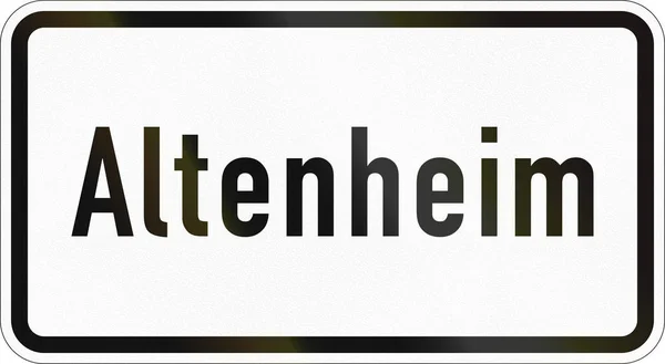 Συμπληρωματική οδικό σήμα που χρησιμοποιείται στη Γερμανία - γηροκομείο — Φωτογραφία Αρχείου