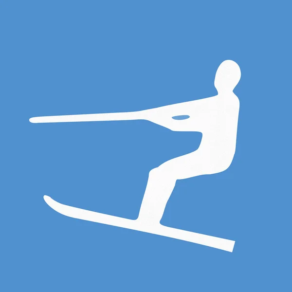 Morskiej fairway znak Szwecji - jazda na nartach wodnych dozwolone — Zdjęcie stockowe