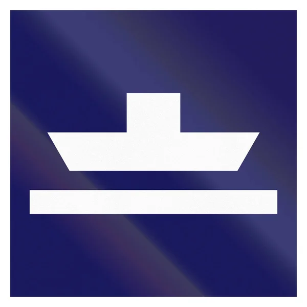Panneau de navigation maritime de Finlande - Ferry à câble ou à chaîne — Photo