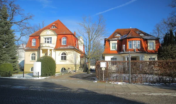 Duas villas históricas, listadas como monumentos em Greifswald, Alemanha — Fotografia de Stock