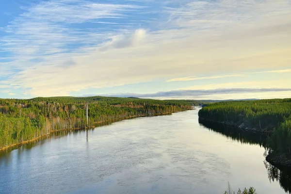 Vista Sobre Skellefte River Lapland Suécia — Fotografia de Stock