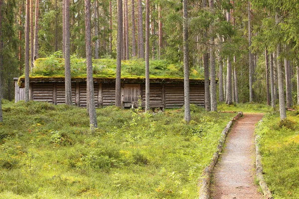 Исторический Длинный Дом Кнортмоне Хотинг Северной Швеции — стоковое фото