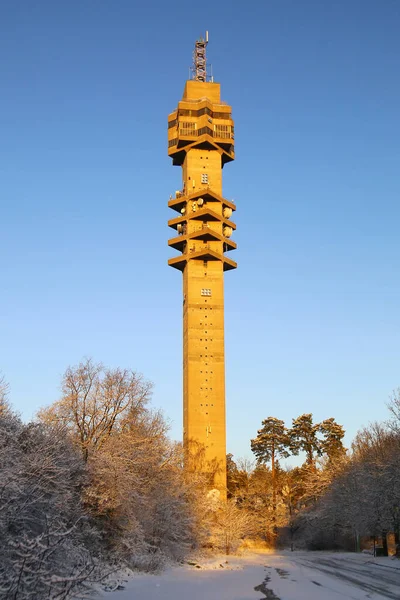 Torre Kaknas Stoccolma Una Mattina Inverno — Foto Stock