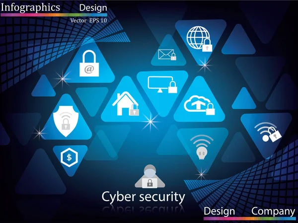 Infografiki osi czasu. Premium jakości projektowania sieci web grafika ikony elementów. Cyber security technology koncepcje — Wektor stockowy