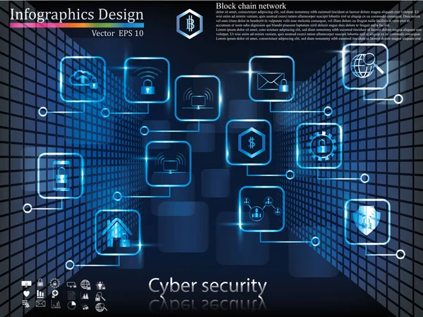Zaman çizelgesi Infographic, iş stil zaman çizelgesi afiş. Vektör. iş akışı düzeni, diyagram, seçenekleri, web tasarım, zaman çizelgesi infographics, siber güvenlik kavramı, Icon set kadar sayı adım için kullanılan