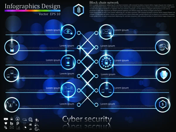Zaman çizelgesi Infographic, iş stil zaman çizelgesi afiş. Vektör. iş akışı düzeni, diyagram, seçenekleri, web tasarım, zaman çizelgesi infographics, siber güvenlik kavramı, Icon set kadar sayı adım için kullanılan