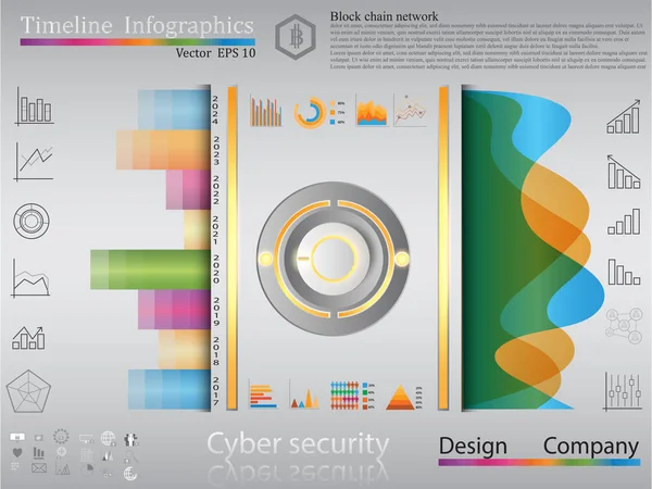 Zaman çizelgesi Infographic, iş stil zaman çizelgesi afiş. Vektör. c — Stok Vektör