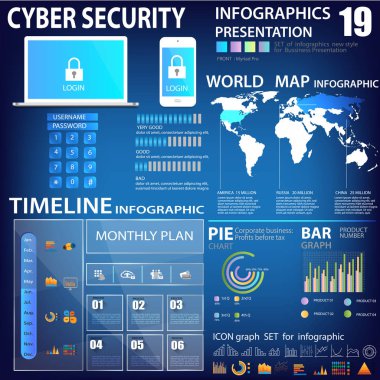 İş grafik veri öğesi şablonları kümeleri, grafik, grafik, zaman çizelgesi, infographics, degrade renk stili
