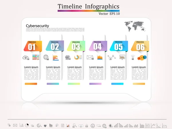 Business graphics data element templates sets, chart , graph , timeline , infographics ,  gradient colors style — Stock Vector
