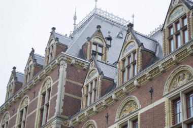 Amsterdam Rijksmuseum 'un elementleri ve detayları.
