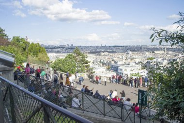 Montmartre Hill 'den Paris manzarası.