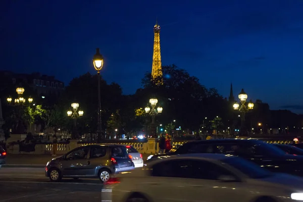Světla večera v Paříži. — Stock fotografie