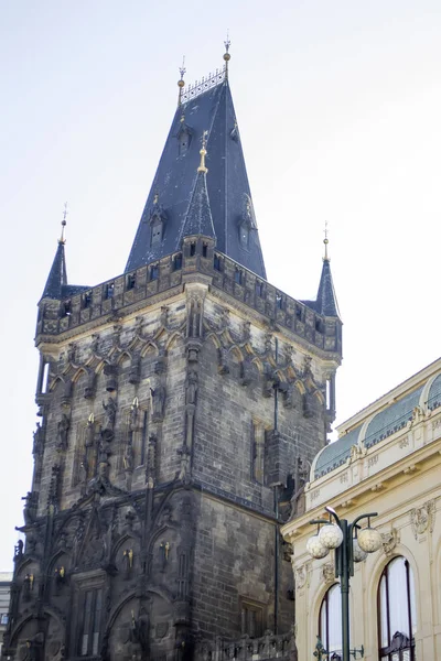 Historic building the Power Tower in Prague. — Stock fotografie