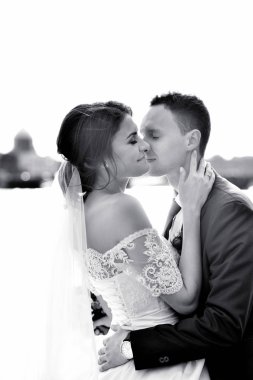 Mutlu çift kucaklaşması