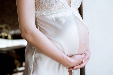 Güzellik hamile kadın kapalı