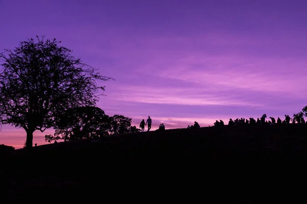 Silhouette of Primrose Hill in London — Stock Photo, Image