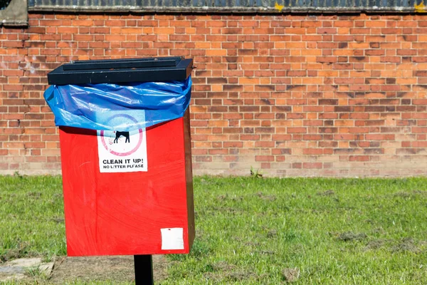 Red Dog Waste Bin