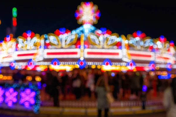 Luces festivas borrosas del país de las maravillas de invierno —  Fotos de Stock