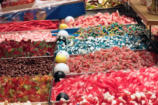 Variety of Chewy and Jelly Sweets — Stock Photo, Image