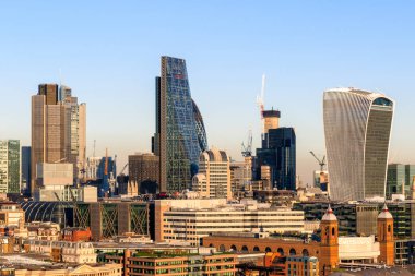 Finans bölgesine Cityscape Londra