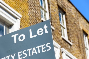 Londra townhouse dışında işareti bırakmak