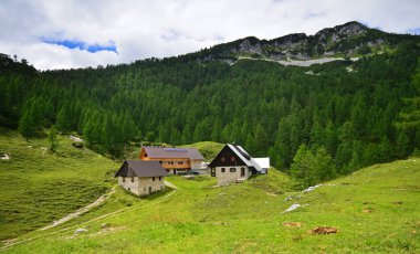 Mahalle dağlar, Slovenya dağda Pokljuka üzerinden görüntülemek