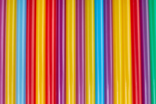 Colorful drinking straws for the color background. Abstract a colorful of plastic straws used for drinking water or soft drinks