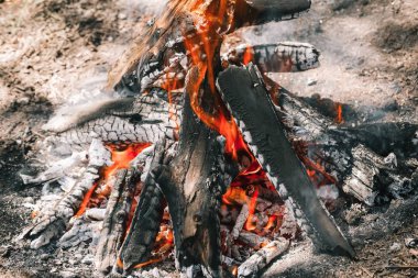 Yangın. Parlak bir alev. Bir esinti niteliğine. Orman yangınları. Sigara kömürlerin dokusuna.