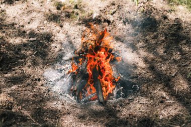 Yangın. Parlak bir alev. Bir esinti niteliğine. Orman yangınları. Sigara kömürlerin dokusuna.