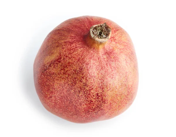 Sulu nar ve onun yarısı. Beyaz arka plan üzerinde izole olgun nar meyve. Meyve. Sağlıklı gıda. Vitaminler.