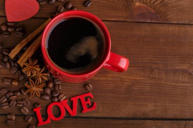 Kahve çekirdekleri. Günaydın. Kavrulmuş kahve çekirdekleri arka plan kapatın. Üst metin kopyalama yeri olan kahve çekirdekleri kazık. Kahve evi.