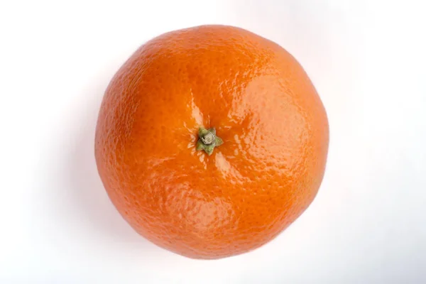 Reife Mandarine Großaufnahme Auf Weißem Hintergrund Mandarinenorange Bunte Speisen Und — Stockfoto