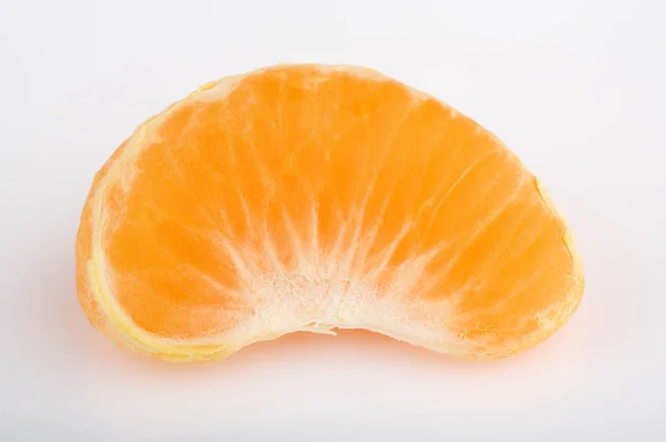 Rijpe Mandarijn Close Een Witte Achtergrond Mandarijn Oranje Kleurrijk Eten — Stockfoto