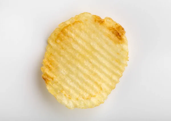Knapperige Aardappel Chips Fast Food Aardappelen Vette Ongezond Voedsel Gegolfd — Stockfoto