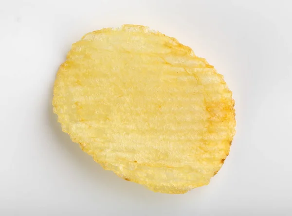 Ropogós Burgonya Chips Fast Food Burgonya Zsíros Egészségtelen Ételek Hullámos — Stock Fotó