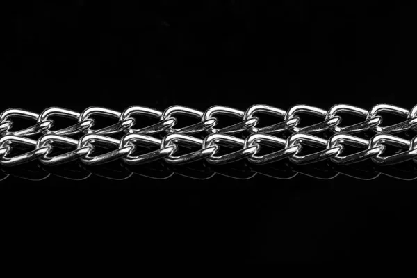 Цепная Куча Абстрактный Металлический Фон Коллекция Серебряных Ювелирных Цепей Изолированном — стоковое фото