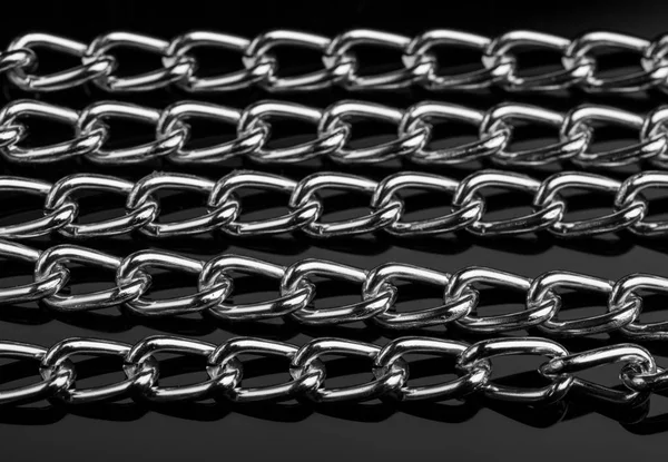 Chain Heap Abstract Metal Background Collection Silver Jewelry Chains Isolated — Stock Photo, Image