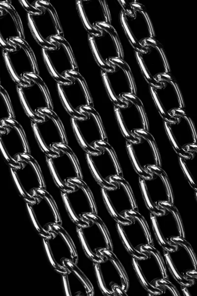 Chain Heap Abstract Metal Background Collection Silver Jewelry Chains Isolated — Stock Photo, Image