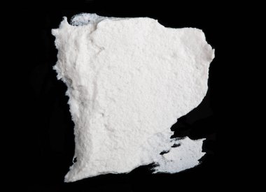 Yapısal Alçı beyaz siyah bir arka plan. Beyaz krema. boya karalama. Hamuru